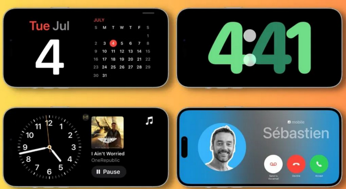 临湘苹果手机维修分享iOS17横屏充电待机显示有什么好处 