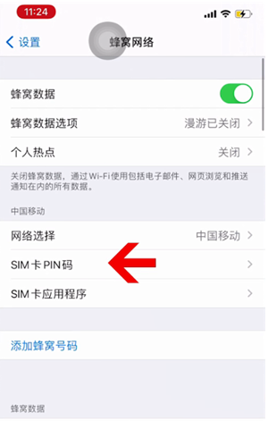 临湘苹果14维修网分享如何给iPhone14的SIM卡设置密码 